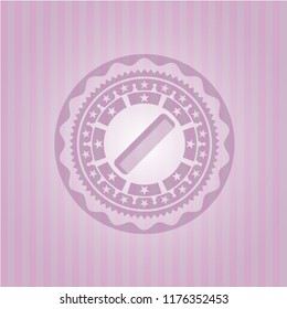 hair comb icon inside retro pink emblem