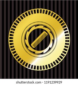 hair comb icon inside shiny badge