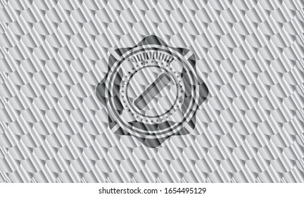 Haarkomb-Symbol in Silber-Zeichen oder Emblem. Skaliert Muster. Vektorillustration Illustration. Detaillierte Angaben.
