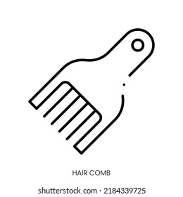 hair comb icon. Linear style sign isolated on white background. Vector illustration
