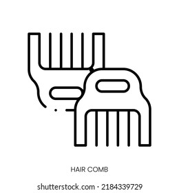 hair comb icon. Linear style sign isolated on white background. Vector illustration