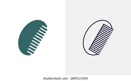 Hair comb icon logo design vector template, Fashion icon concepts, Creative design