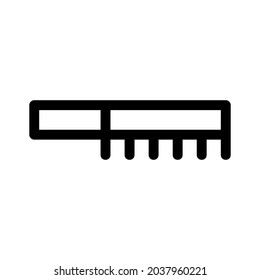 hair comb icon or logo isolated sign symbol vector illustration - high quality black style vector icons
