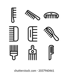 hair comb icon or logo isolated sign symbol vector illustration - Collection of high quality black style vector icons
