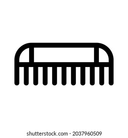 hair comb icon or logo isolated sign symbol vector illustration - high quality black style vector icons
