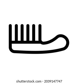hair comb icon or logo isolated sign symbol vector illustration - high quality black style vector icons
