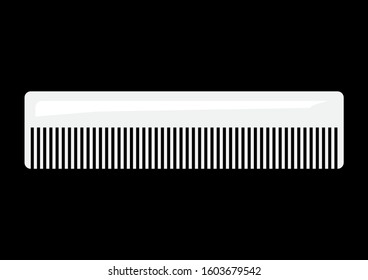 Hair comb icon or logo on a black background