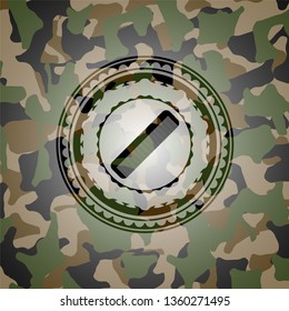 hair comb icon on camouflaged pattern