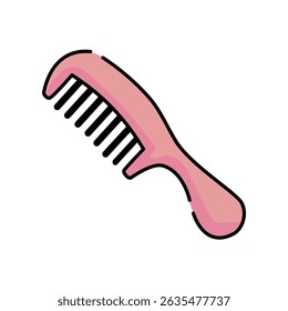 Hair comb icon on white background.