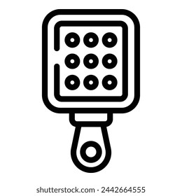 Hair comb icon outline vector. Haircare tool. Trichology diagnosis equipment