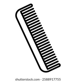 Hair comb icon Outline vector symbol sign