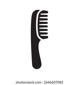 Ícone de pente de cabelo para higiene pessoal e estilo um penteado representando uma ferramenta de salão profissional e cuidado de beleza diária objeto acessório vetor ícone de glifo sólido