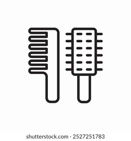 hair comb icon sign vector