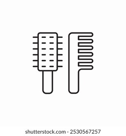 hair comb icon sign vector