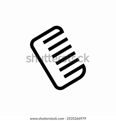 hair comb icon sign vector