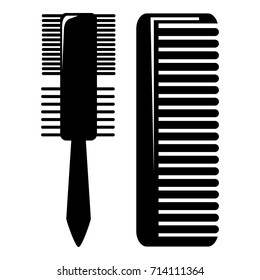 Hair comb icon . Simple illustration of hair comb vector icon for web design isolated on white background