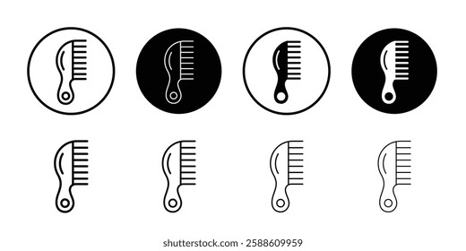 Hair comb icon Simple outline vector logo