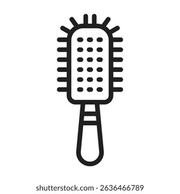 Hair comb icon Thin line illustration