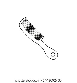Hair comb icon vector. Hairstyle illustration sign. Barber shop symbol. Hairdresser logo.