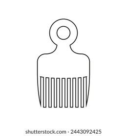 Hair comb icon vector. Hairstyle illustration sign. Barber shop symbol. Hairdresser logo.