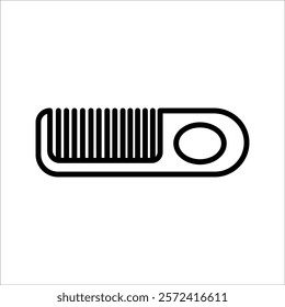 Hair comb icon vector. Hairstyle illustration sign. Barber shop symbol. Hairdresser logo, with white background