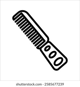 Hair comb icon vector. Hairstyle illustration sign. Barber shop symbol. Hairdresser logo, with white background