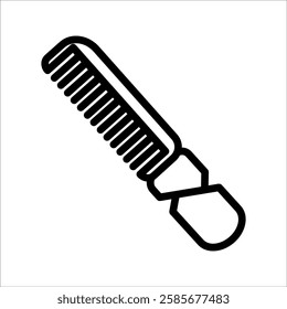 Hair comb icon vector. Hairstyle illustration sign. Barber shop symbol. Hairdresser logo, with white background