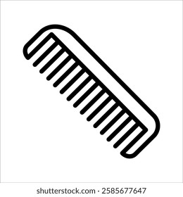 Hair comb icon vector. Hairstyle illustration sign. Barber shop symbol. Hairdresser logo, with white background