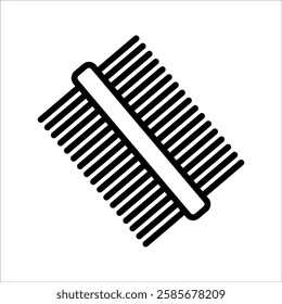 Hair comb icon vector. Hairstyle illustration sign. Barber shop symbol. Hairdresser logo, with white background