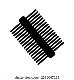 Hair comb icon vector. Hairstyle illustration sign. Barber shop symbol. Hairdresser logo, with white background