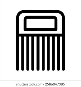 Hair comb icon vector. Hairstyle illustration sign. Barber shop symbol. Hairdresser logo, with white background