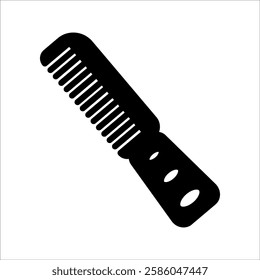 Hair comb icon vector. Hairstyle illustration sign. Barber shop symbol. Hairdresser logo, with white background