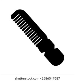 Hair comb icon vector. Hairstyle illustration sign. Barber shop symbol. Hairdresser logo, with white background