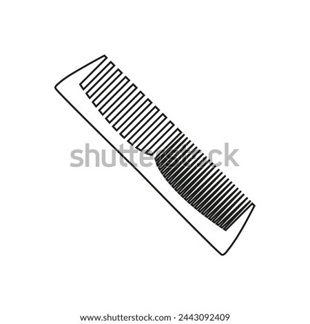 Hair comb icon vector. Hairstyle illustration sign. Barber shop symbol. Hairdresser logo.