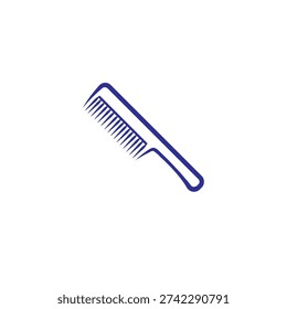 Hair comb icon vector illustration. Barber and hair salon tool symbol isolated on white background, simple flat design.