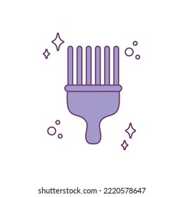 imagen vectorial de icono de peine de pelo con fondo blanco