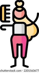 ilustración de material de elemento de diseño aislado de peine de pelo. Vector de fondo blanco