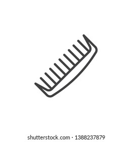 Hair comb line icon. linear style sign for mobile concept and web design. Hairdresser comb outline vector icon. Symbol, logo illustration. Pixel perfect vector graphics