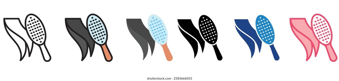 Hair Comb multi-style color icon, mini or small illustration, use for UI, UX, app and web development, digital or print. for health, beauty, personal care, body treatment.