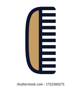 Hair Comb. Simple Vector Color Icon.