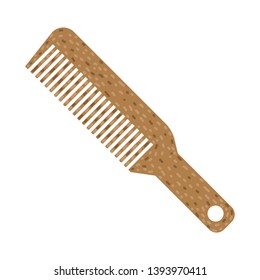 Hair Comb vector flat icon on white background