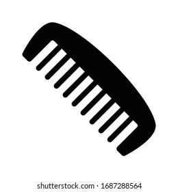 hair comb vector glyph flat icon 