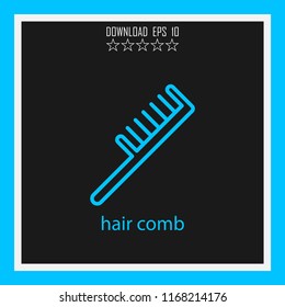 hair comb vector icon