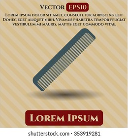 Icono de vector de peine