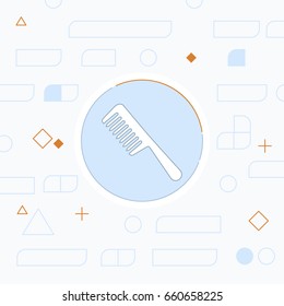 hair comb vector icon
