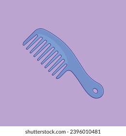 Hair Comb Vector Icon Illustration Hair Dresser Comb Illustration