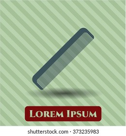 Icono o símbolo del vector del peine de pelo
