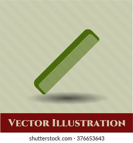 Icono o símbolo del vector del peine de pelo