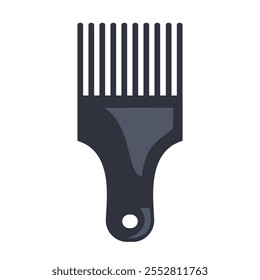 Hair comb vector illustration, comb flat icon clip art image, barber cutting tool, hair salon tools, hair dresser equipment, hairstylist accessories clipart