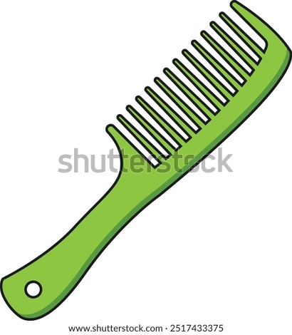 hair comb vector illustration isolated on white